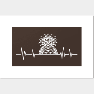 pineapple heartbeat ,Ananas heartbeat fruit Posters and Art